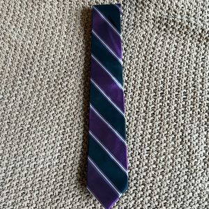 Purple and Black Striped Ben Sherman Tie